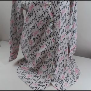 *893 VICTORIA SECRET Love LONG SLEEP SHIRT NWT